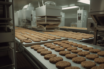 饼干工厂传送带流水线生产仓库