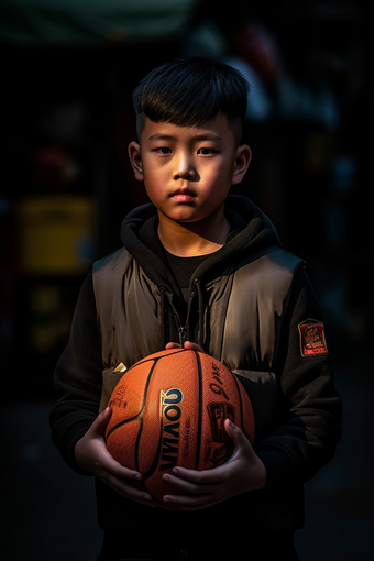 男孩拿着篮球运动人物孩子