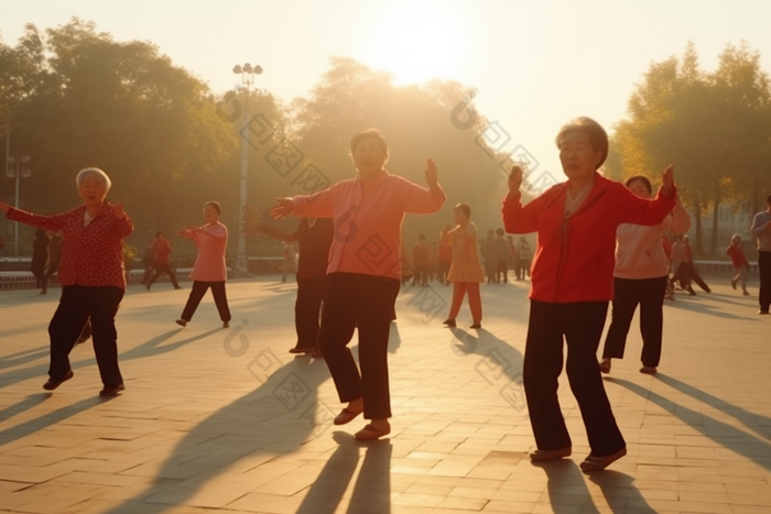 老年人公园广场舞图片-包图网