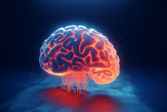 大脑小脑透视图人类脑结构