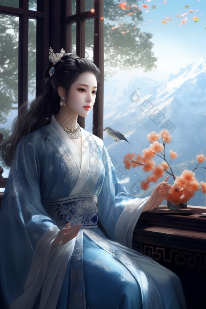 古风美女国风高清图片下载-包图网