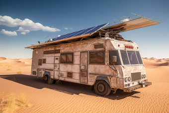 装有太阳能的房车沙漠资讯