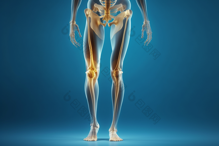 人体骨骼透视图腿x射线