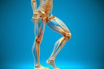 人体骨骼透视图膝盖膝盖骨