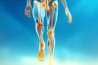 人体骨骼透视图受伤的膝盖盖骨