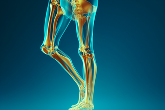 人体骨骼透视图膝盖盖骨
