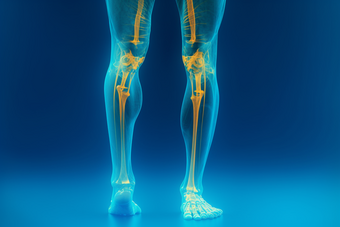 人体骨骼透视图膝盖治疗X光图