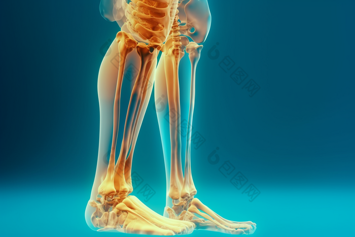 人体骨骼透视图膝盖x射线