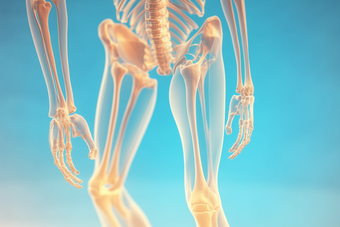 人体骨骼透视图膝盖X光图