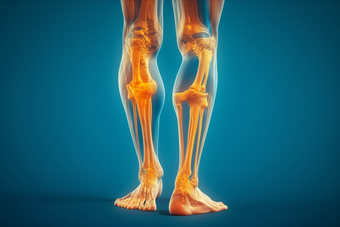 人体骨骼透视图腿治疗X光图