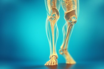人体骨骼透视图腿X光图