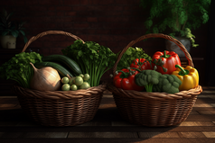 篮子中的新鲜蔬菜摄影图33