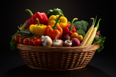 篮子中的新鲜蔬菜摄影图13