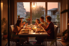 家庭聚餐温馨摄影图41