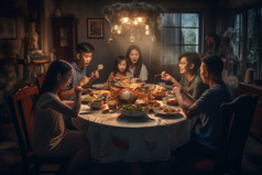 家庭聚餐温馨摄影图12