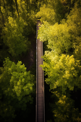 森林里的栈道<strong>小路</strong>植物