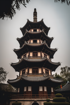 中国风塔楼建筑摄影图34