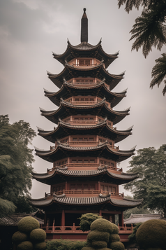 中国风塔楼建筑摄影图15