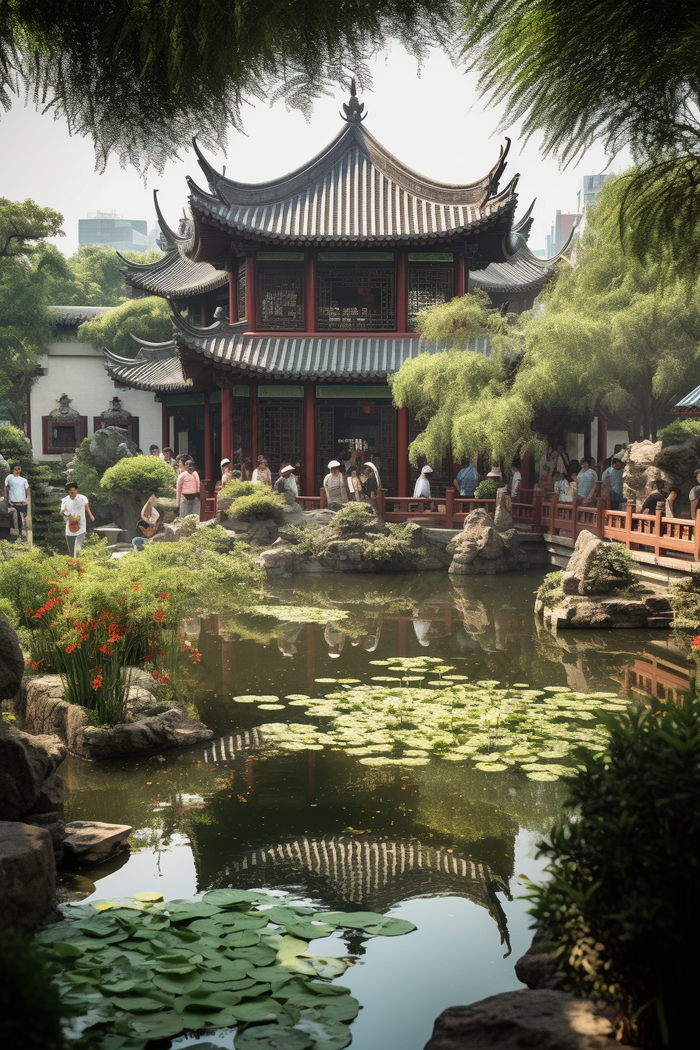 苏式园林图片-包图网
