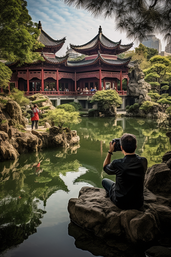 苏式园林中国风旅游