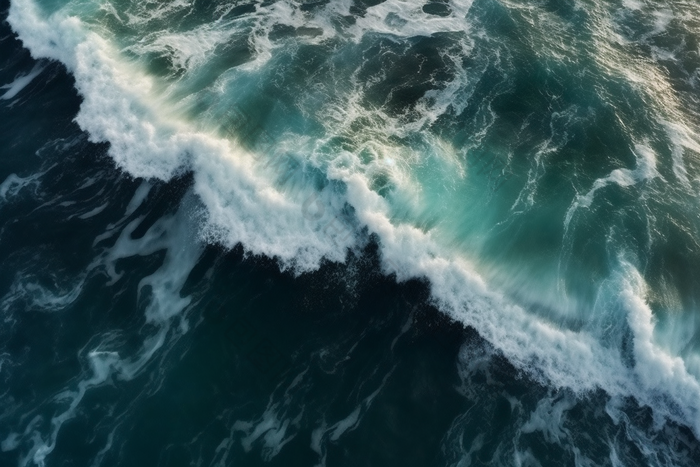 海面上的海浪水波涛