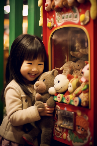 拿着玩具的可爱小女孩摄影图32
