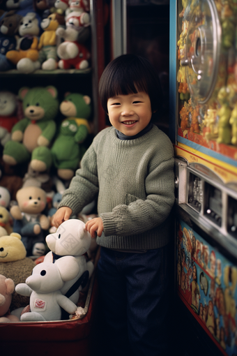 拿着玩具的可爱小男孩摄影图29