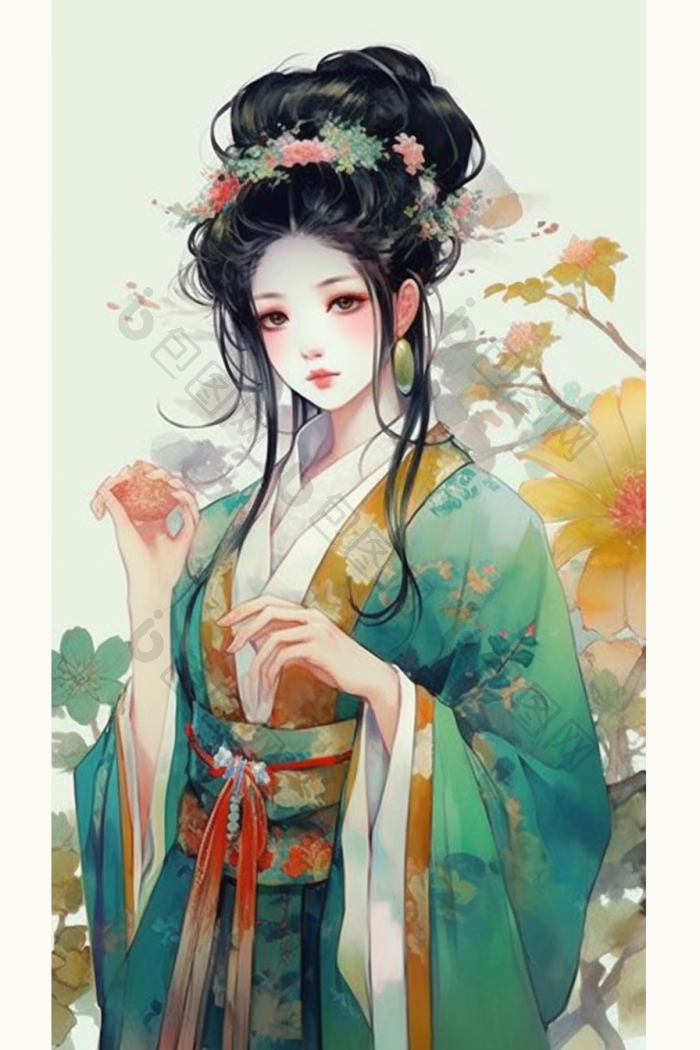 古代女子国风高清图片下载-包图网