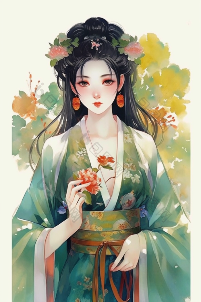 古代女子国风高清图片下载-包图网