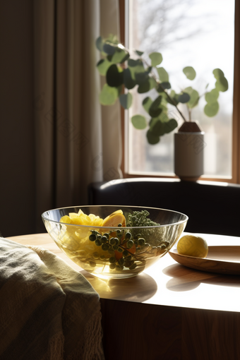家居果盘温馨氛围水果桌椅
