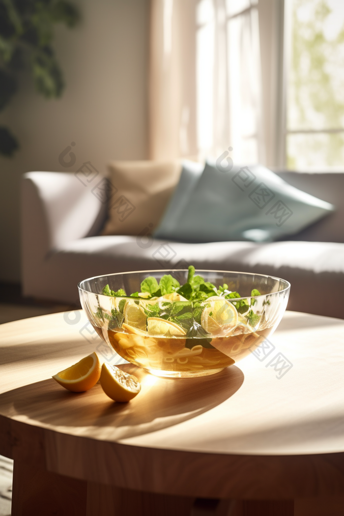 家居果盘温馨氛围桌椅玻璃盘