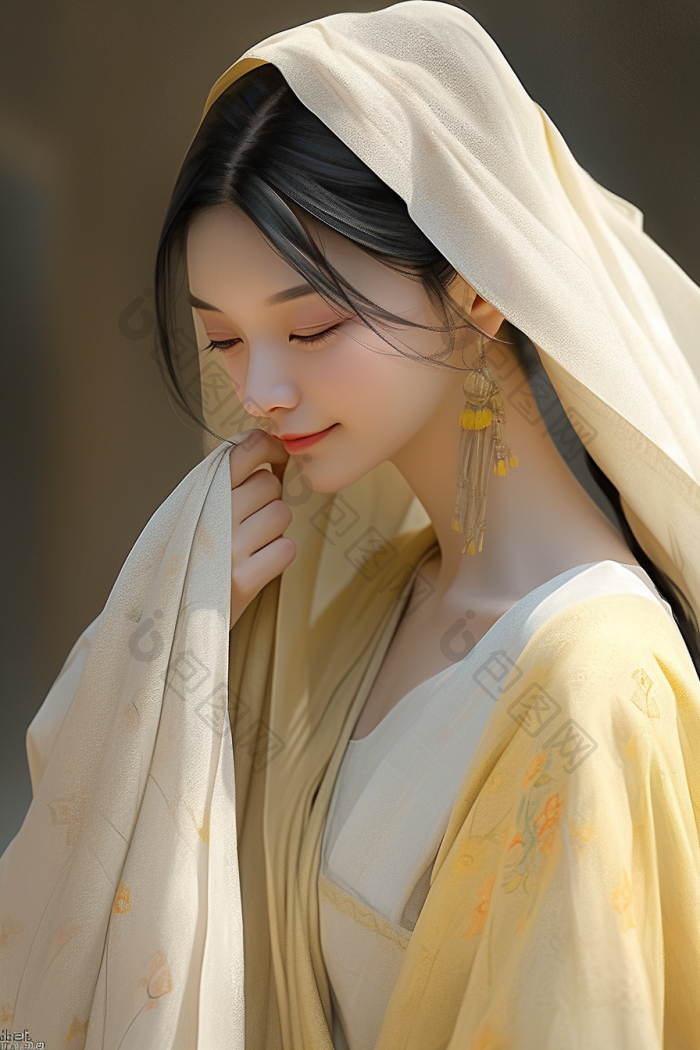 穿汉服的美女国风高清图片下载-包图网