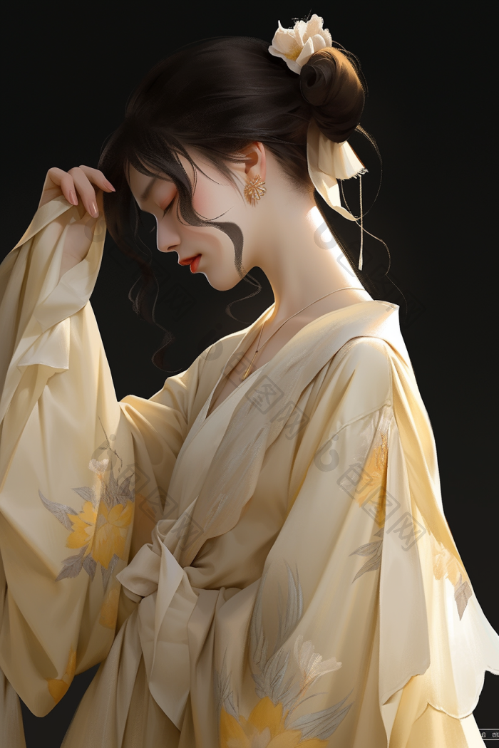 穿汉服的美女国风高清图片下载-包图网
