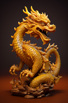 中国龙立体雕刻作品摄影图33
