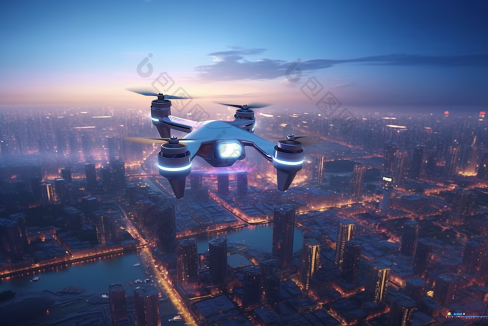 无人机飞跃城市摄影图40