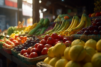 市场中的蔬果摊位摄影图47