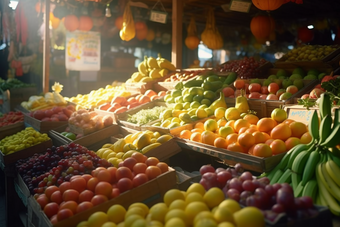 市场中的蔬果摊位摄影图10
