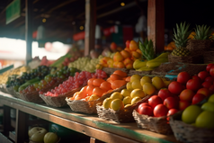 市场中的蔬果摊位摄影图42