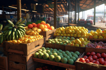 市场中的蔬果摊位摄影图24