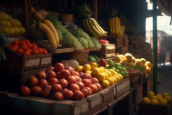 市场中的蔬果摊位摄影图16