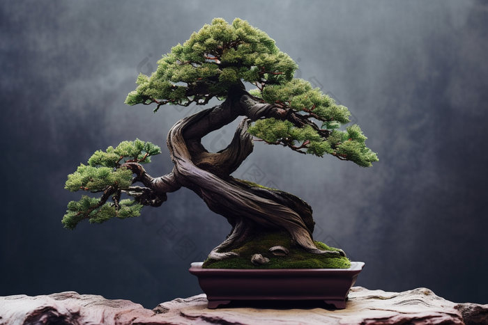 中式精美盆景树小型