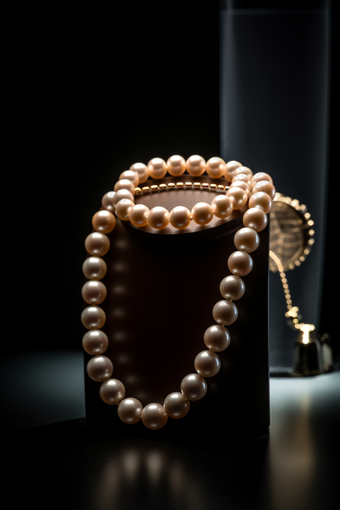 高级珠宝项链展示珍珠产品
