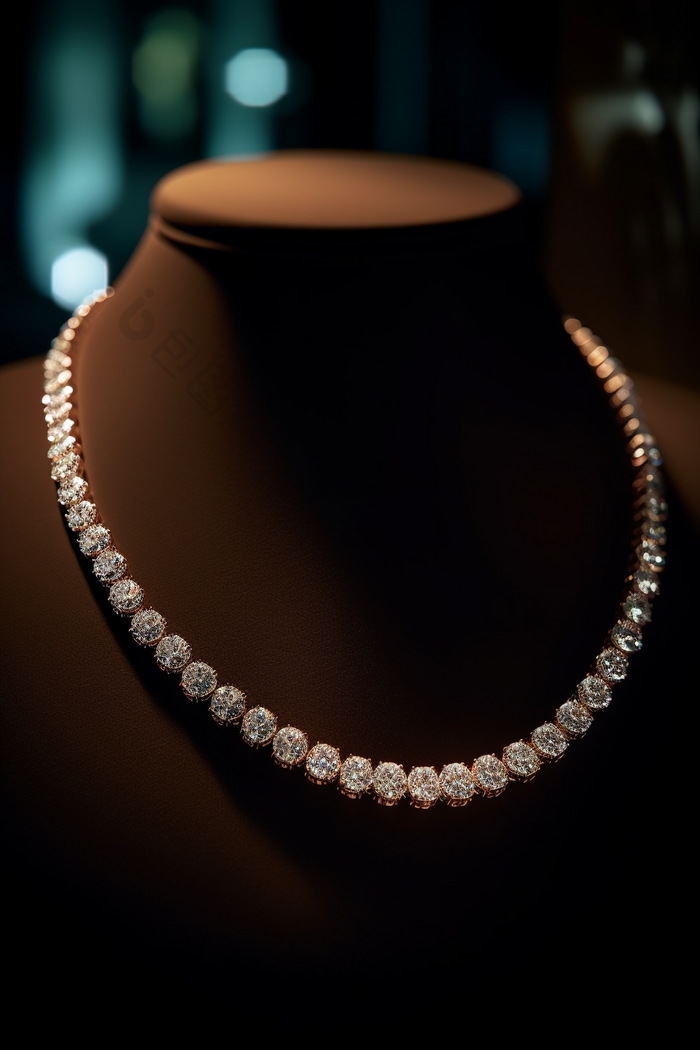 高级钻石项链展示首饰珠宝