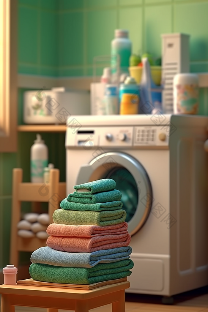 洗衣房的毛巾