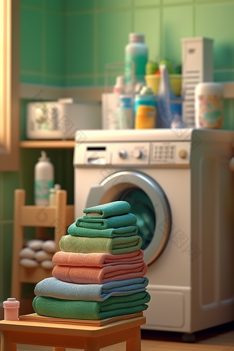 洗衣房的毛巾