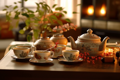 复古精美陶瓷茶具摄影图17