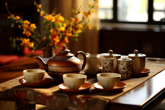 复古精美陶瓷茶具生活具