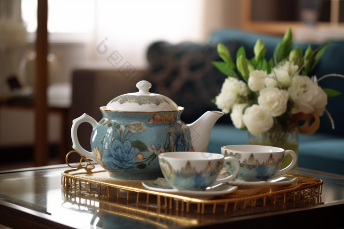 复古精美陶瓷茶具摄影图22