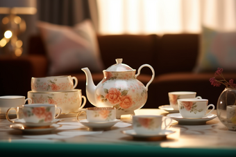复古精美陶瓷茶具精致客厅