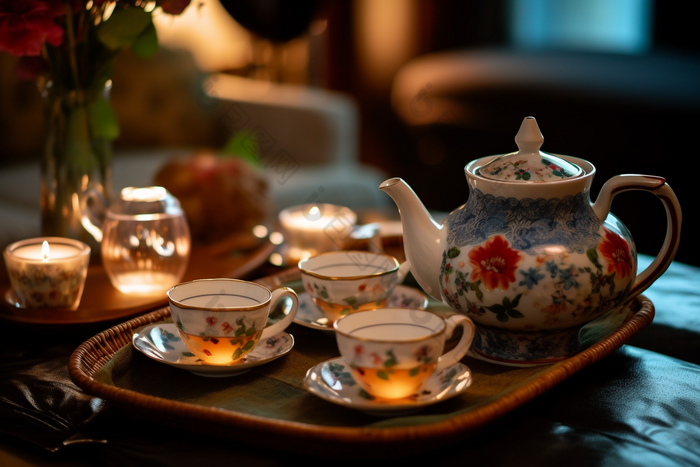 复古精美陶瓷茶具舒适餐具